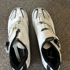 Shimano White and Black Cycling Shoes